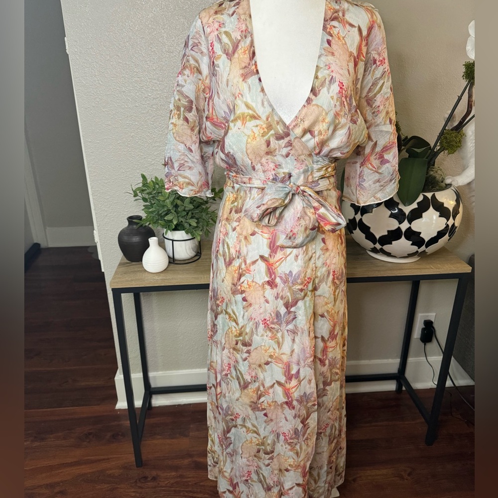 Guess Floral Wrap Dress